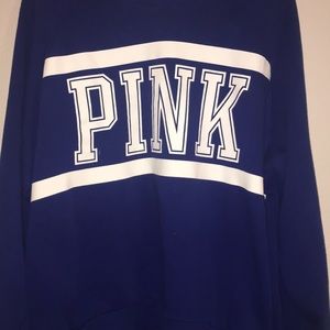 Cute VS PINK blue crew neck sweatshirt
